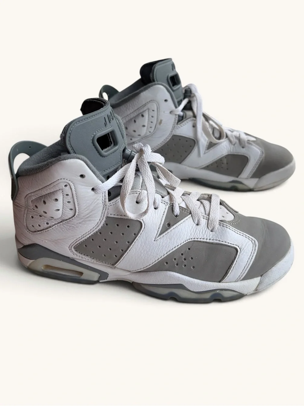 Jordan Kids High-Top Sneakers in White and Gray